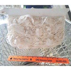 2" Ecru Ruffled Lace Trim appox 30 yards